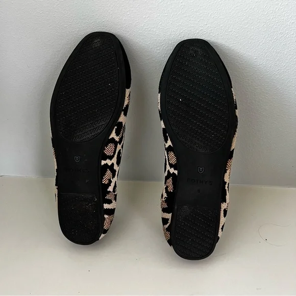 Rothy’s Square Desert Cat Leopard Print Ballet Flats - Picture 7 of 7